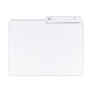 Ivory Reversible Printed Tab File Folders, 1/2-Cut Tab, Letter