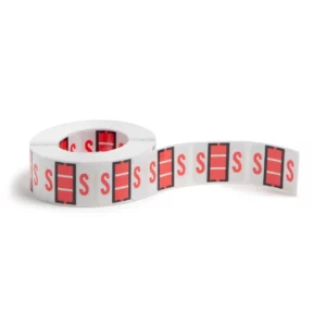 S BCCR Bar Style Color-Coded Alphabetic Labels, A-Z Rolls, 500