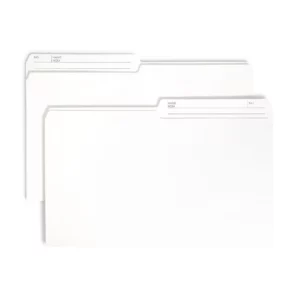 Ivory Reversible Printed Tab File Folders, 1/2-Cut Tab, Legal
